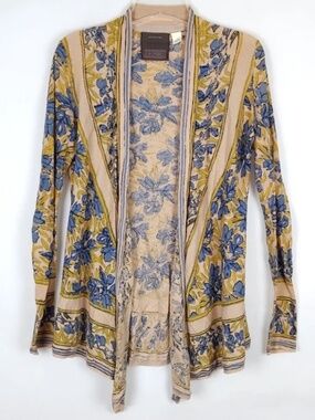 Guinevere by Anthropologie Linen Cotton Cardigan Womens S Casual Going Out Fall